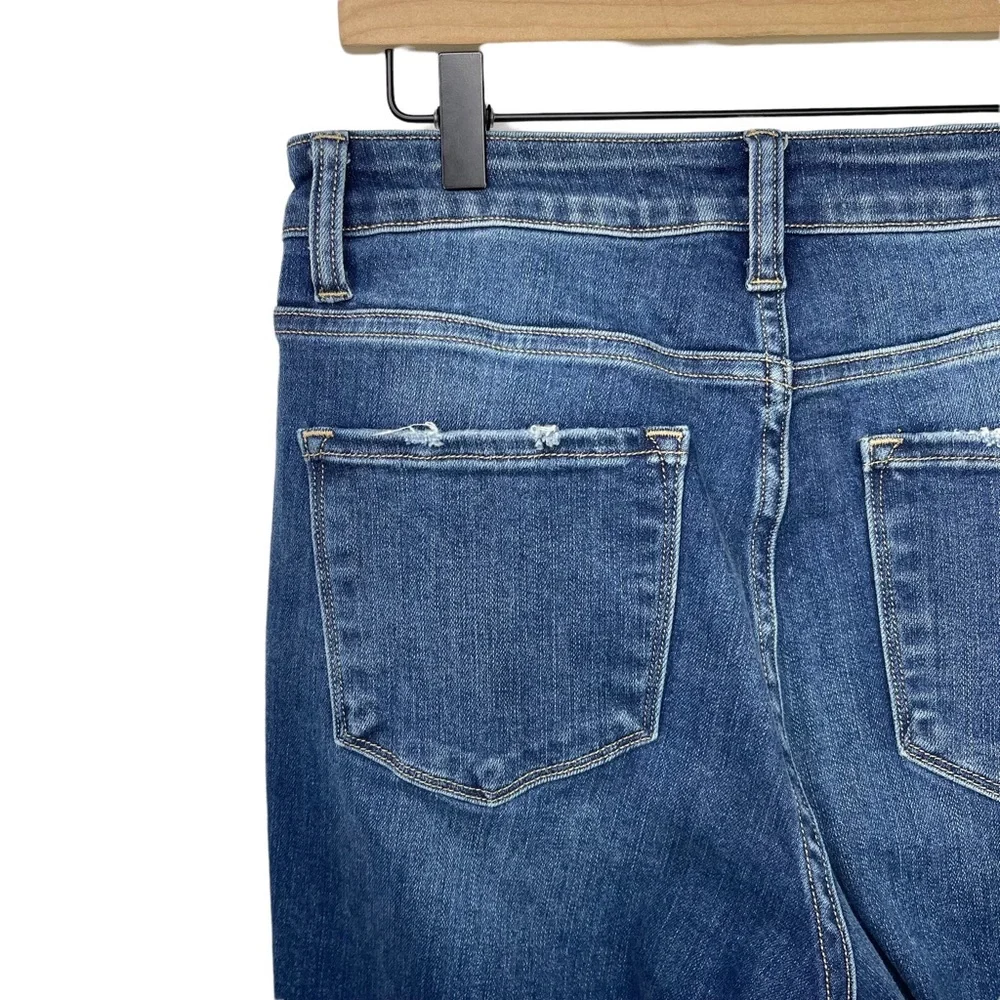 Flying Monkey High Rise Side Slit Released Hem Flare Jeans Deep Love Size 29 - Picture 10 of 13